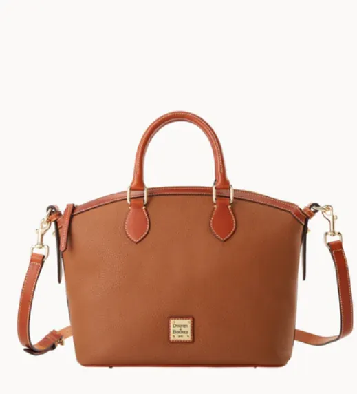 Pebble Grain Domed Satchel